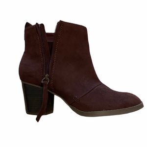 Dark purple boots with heel